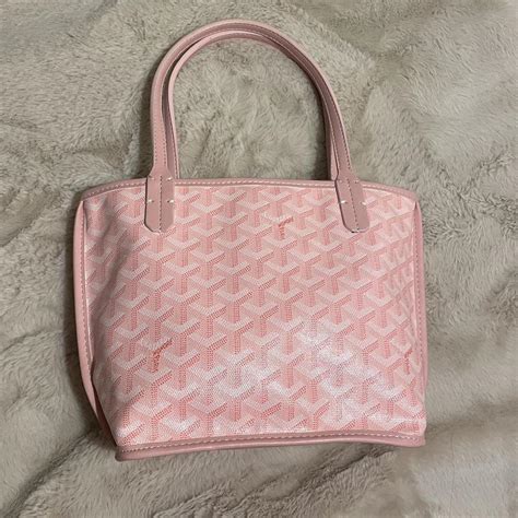 small pink goyard|pink goyard luggage.